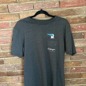 Gray Short Sleeve Tee with Chest Graphic